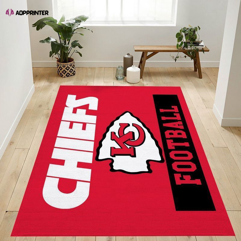 kansas city chiefs rug living room floor decor fan gifts 121