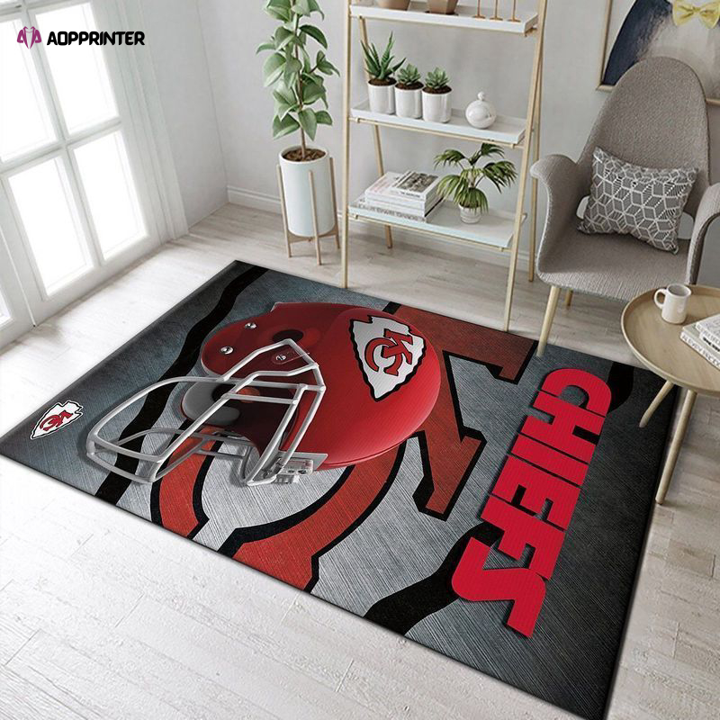 kansas city chiefs rug living room floor decor fan gifts 135