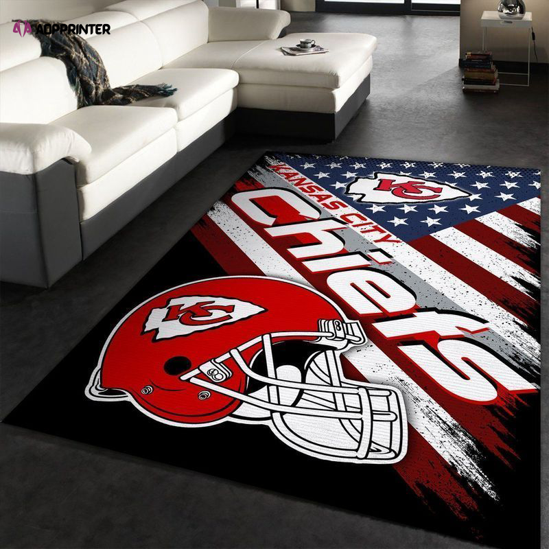 kansas city chiefs rug living room floor decor fan gifts 138