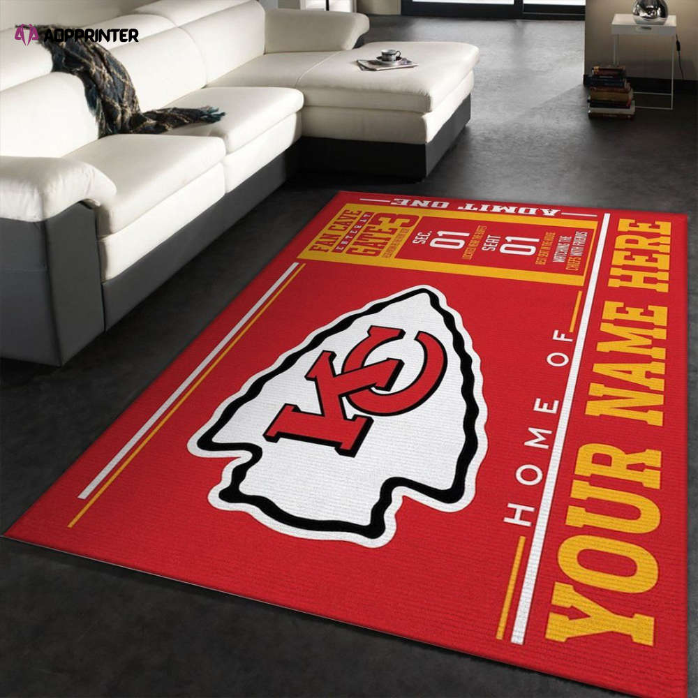 kansas city chiefs rug living room floor decor fan gifts 21