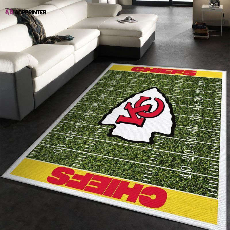 kansas city chiefs rug living room floor decor fan gifts 41