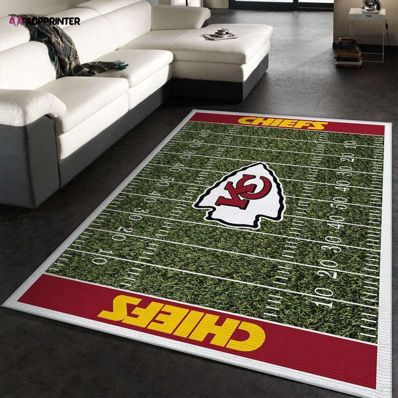 kansas city chiefs rug living room floor decor fan gifts 54