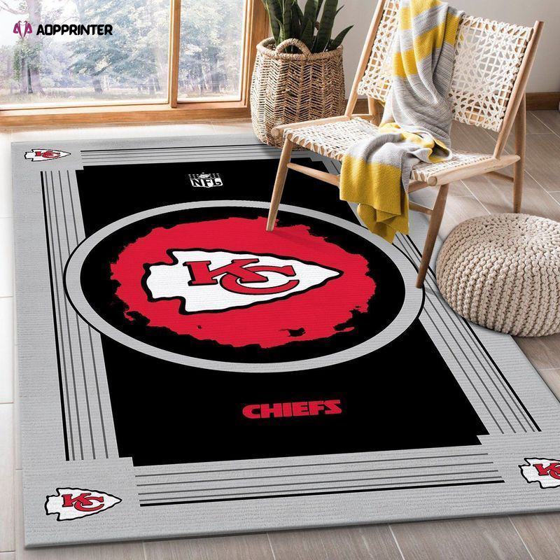 kansas city chiefs rug living room floor decor fan gifts 72