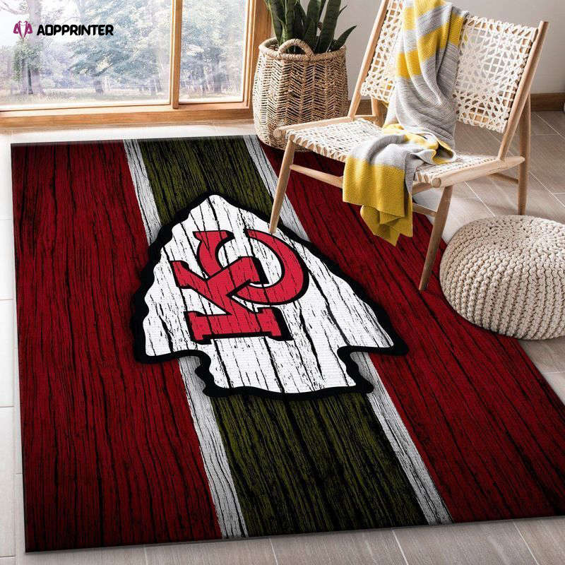 kansas city chiefs rug living room floor decor fan gifts 75