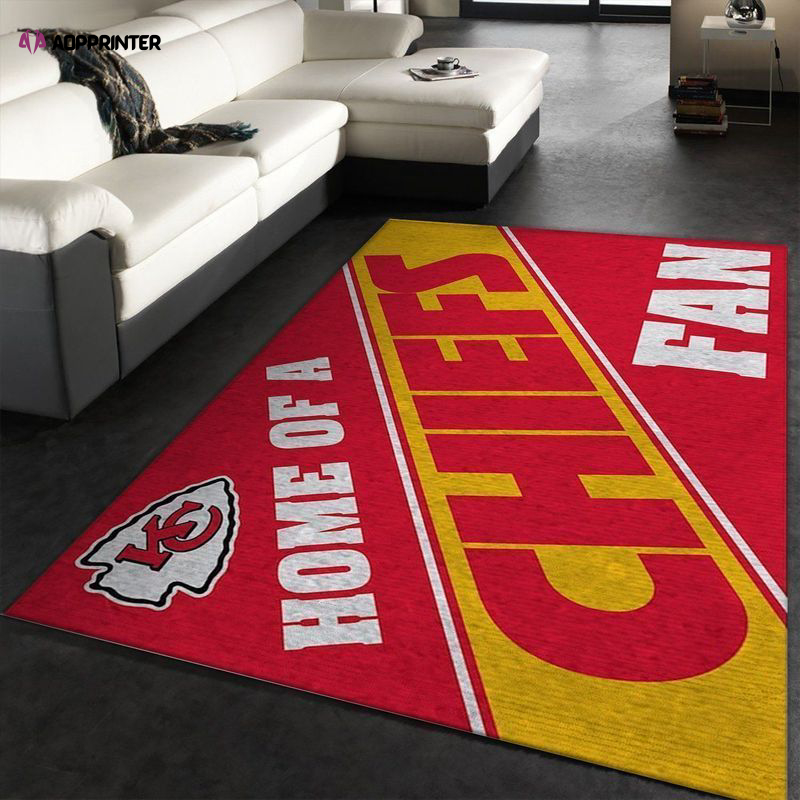 kansas city chiefs rug living room floor decor fan gifts 90