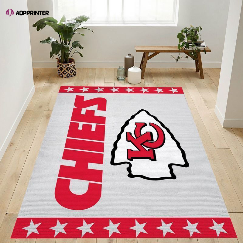 kansas city chiefs rug living room floor decor fan gifts 95