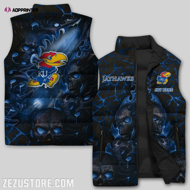 kansas jayhawks sleeveless puffer jacket custom for fans gifts 3