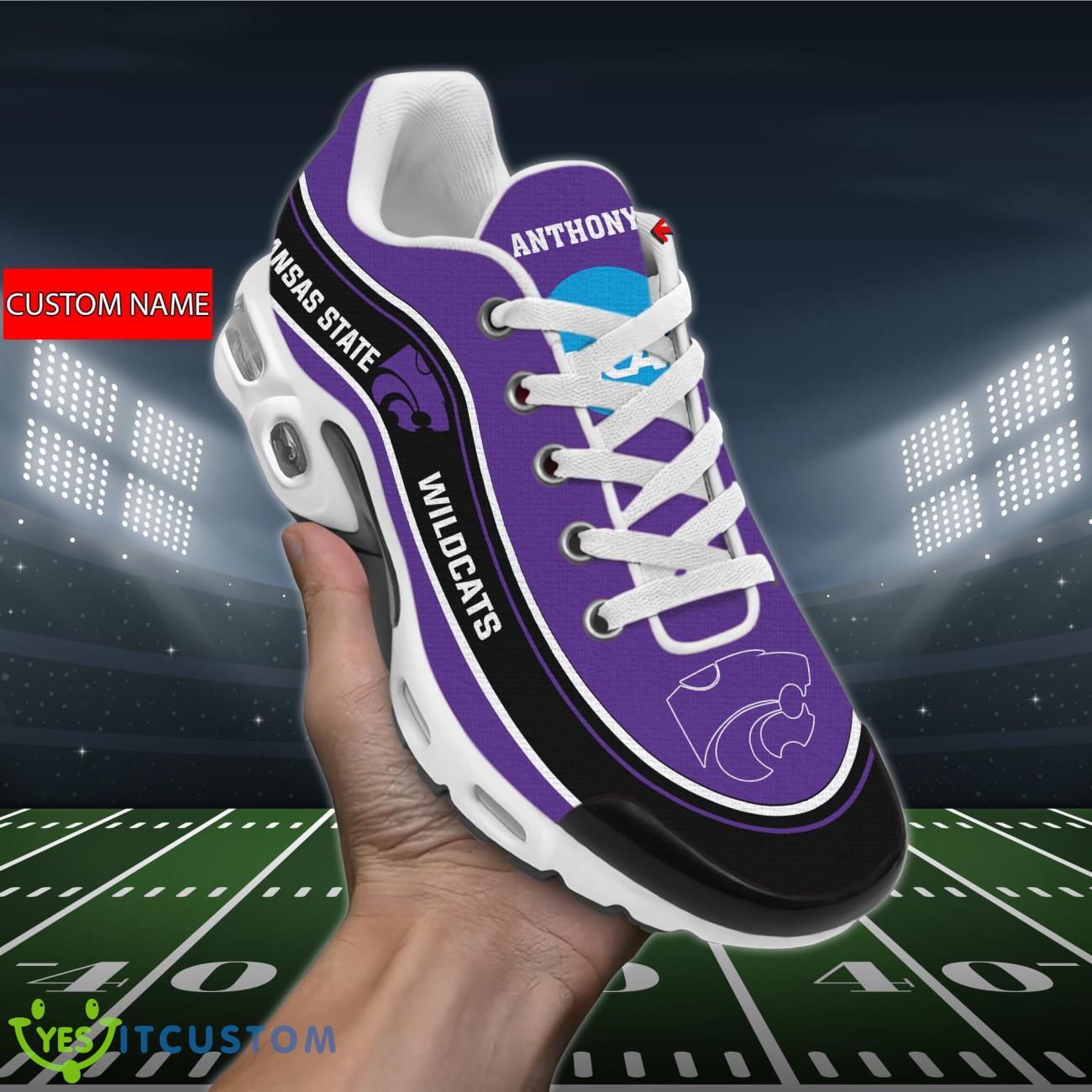 kansas state wildcats ncaa air cushion sports shoes custom name for fans