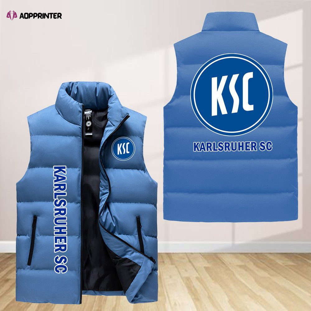 karlsruher sc sleeveless puffer jacket custom for fans gifts