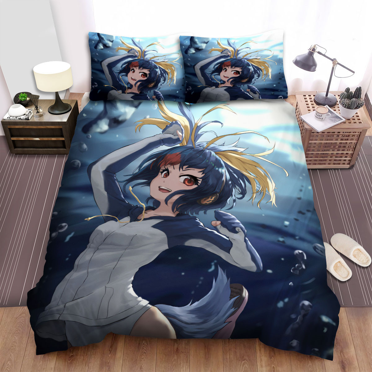 kemono friends rockhopper penguin illustration bed sheets spread duvet cover bedding sets 9uolm