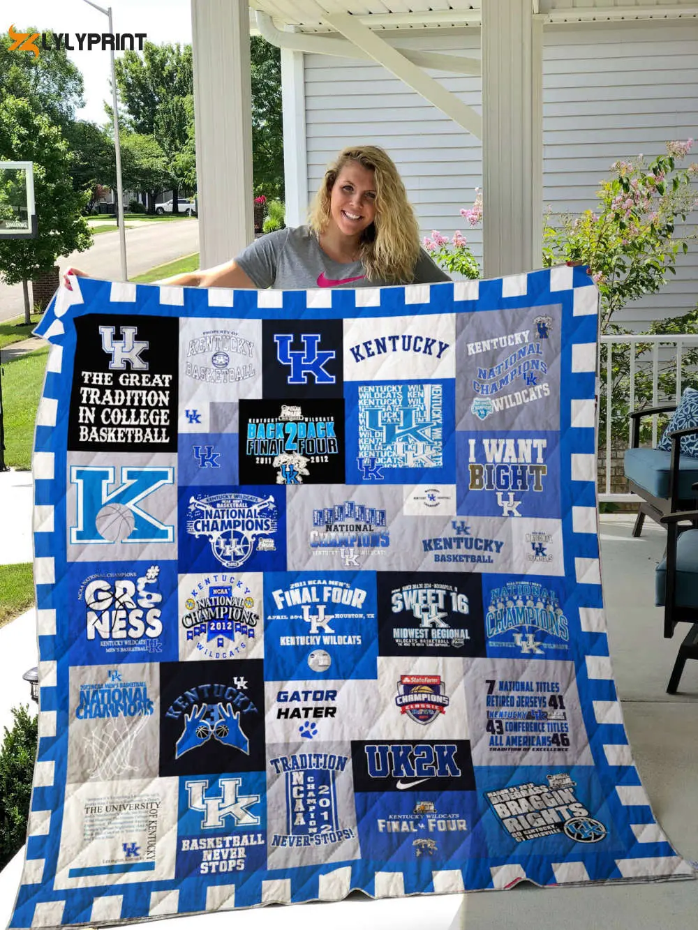 kentucky wildcats 2a quilt blanket