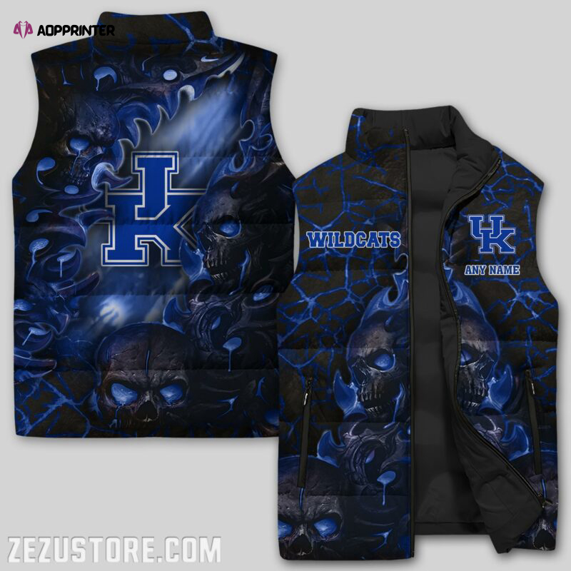 kentucky wildcats sleeveless puffer jacket custom for fans spj1841