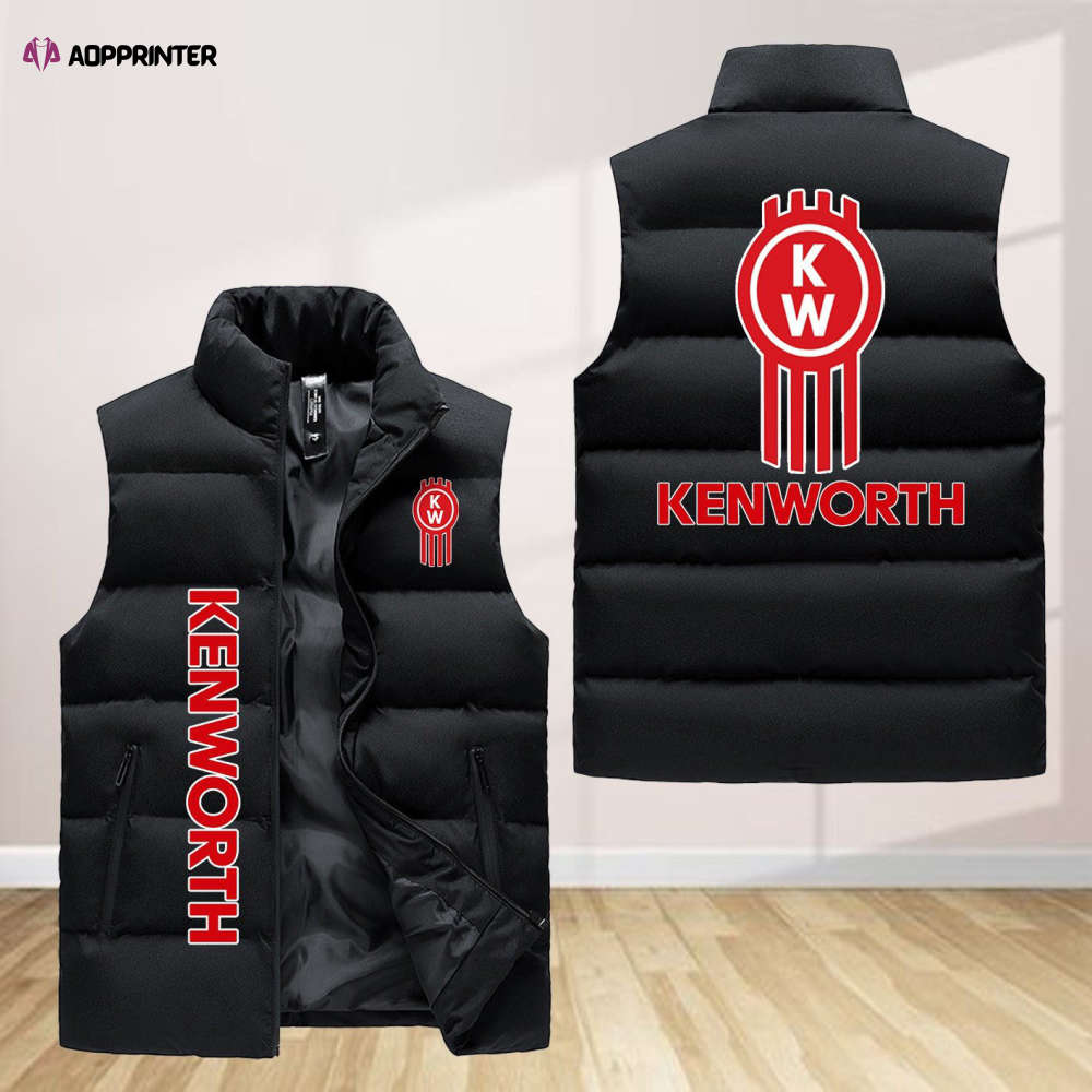 kenworth sleeveless puffer jacket custom for fans spj0778