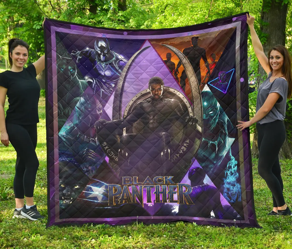 king tchalla black panther premium quilt blanket movie home decor custom for fans hcbhn