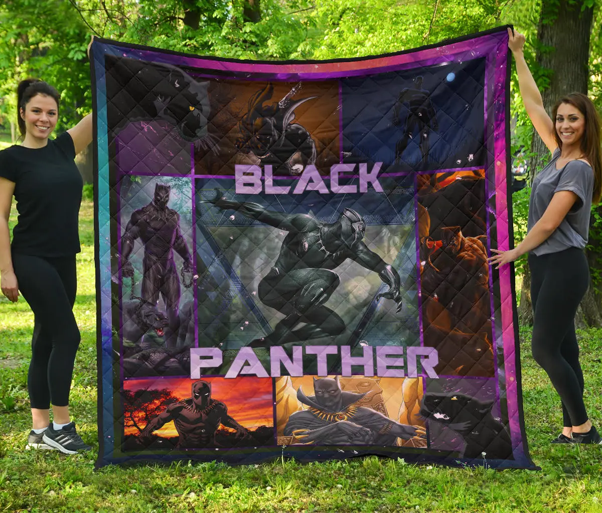 king tchalla black panther premium quilt blanket movie home decor custom for fans kcosz
