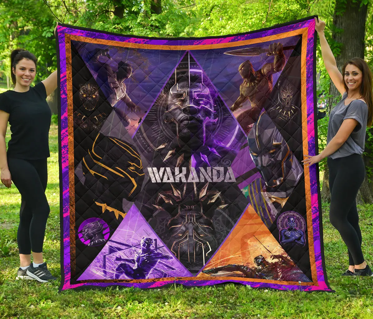 king tchalla black panther premium quilt blanket movie home decor custom for fans u5t2f