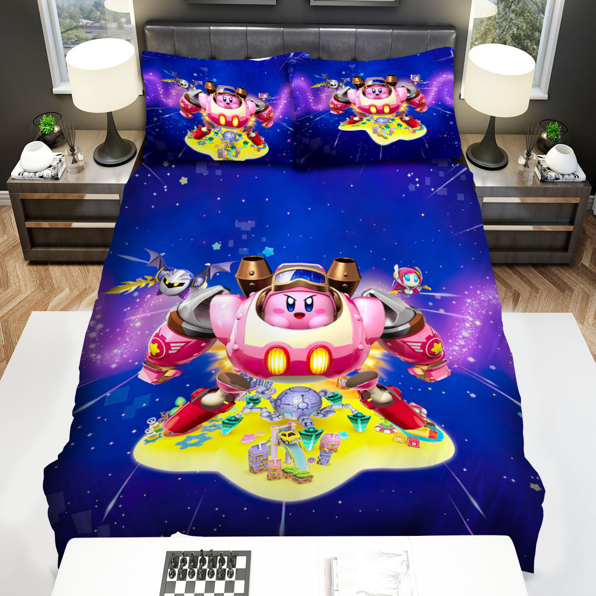 kirby robot in galaxy duvet cover bedroom sets comfortable bedding sets twzni