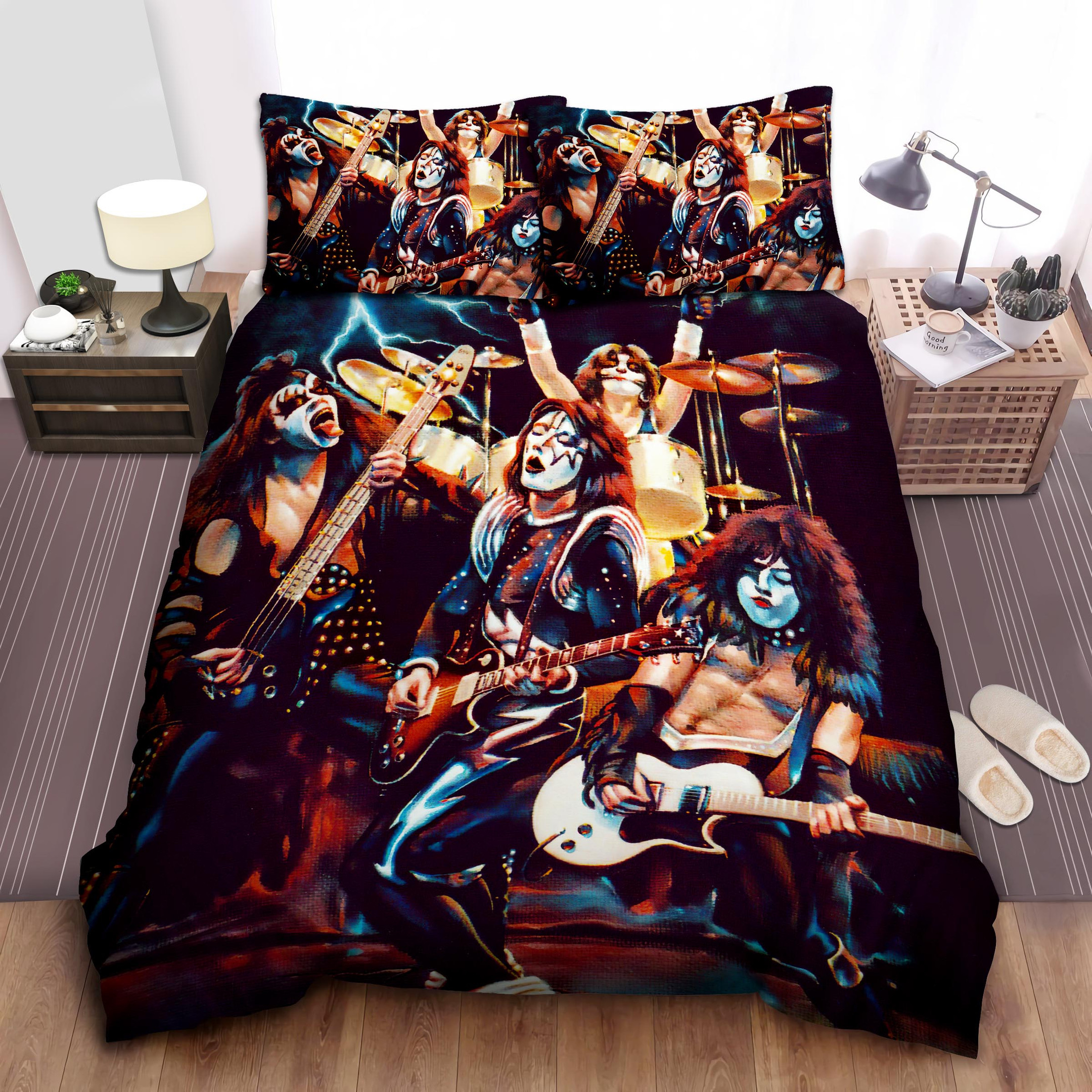 kiss performing painting duvet cover bedroom sets comfortable bedding sets 2sodc