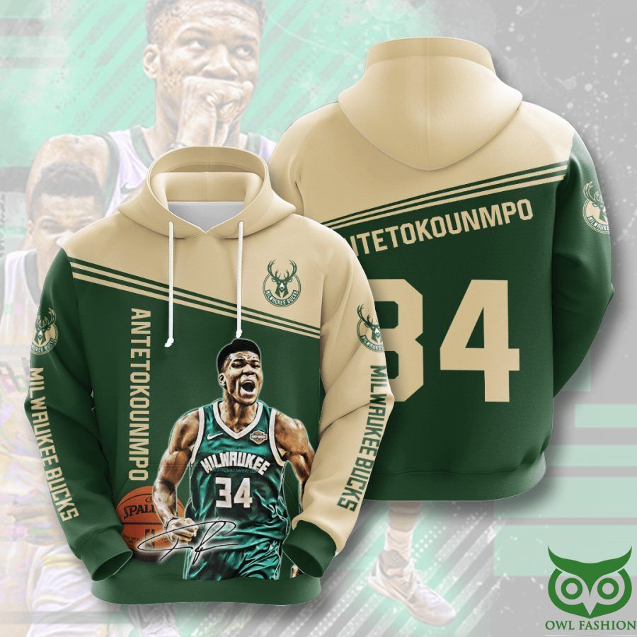 kooezvwo 87 Giannis Antetokounmpo Milwaukee Bucks Men and Women 3D Hoodie