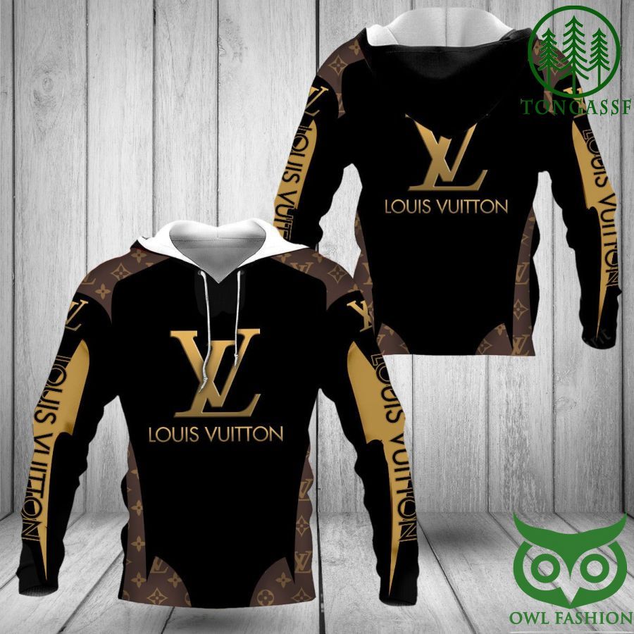 lVvQ4azY 38 Louis Vuitton Big Brown Logo Center Hoodie