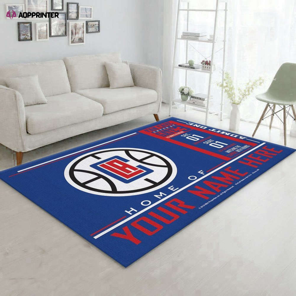 la clippers rug living room floor decor fan gifts