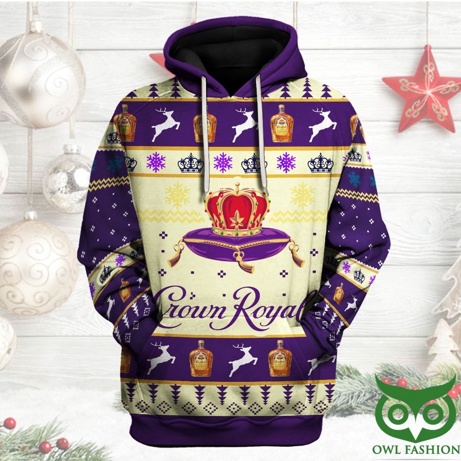 laTm6UCJ 68 Crown Royal Whiskey Beige and Purple Color 3D Hoodie