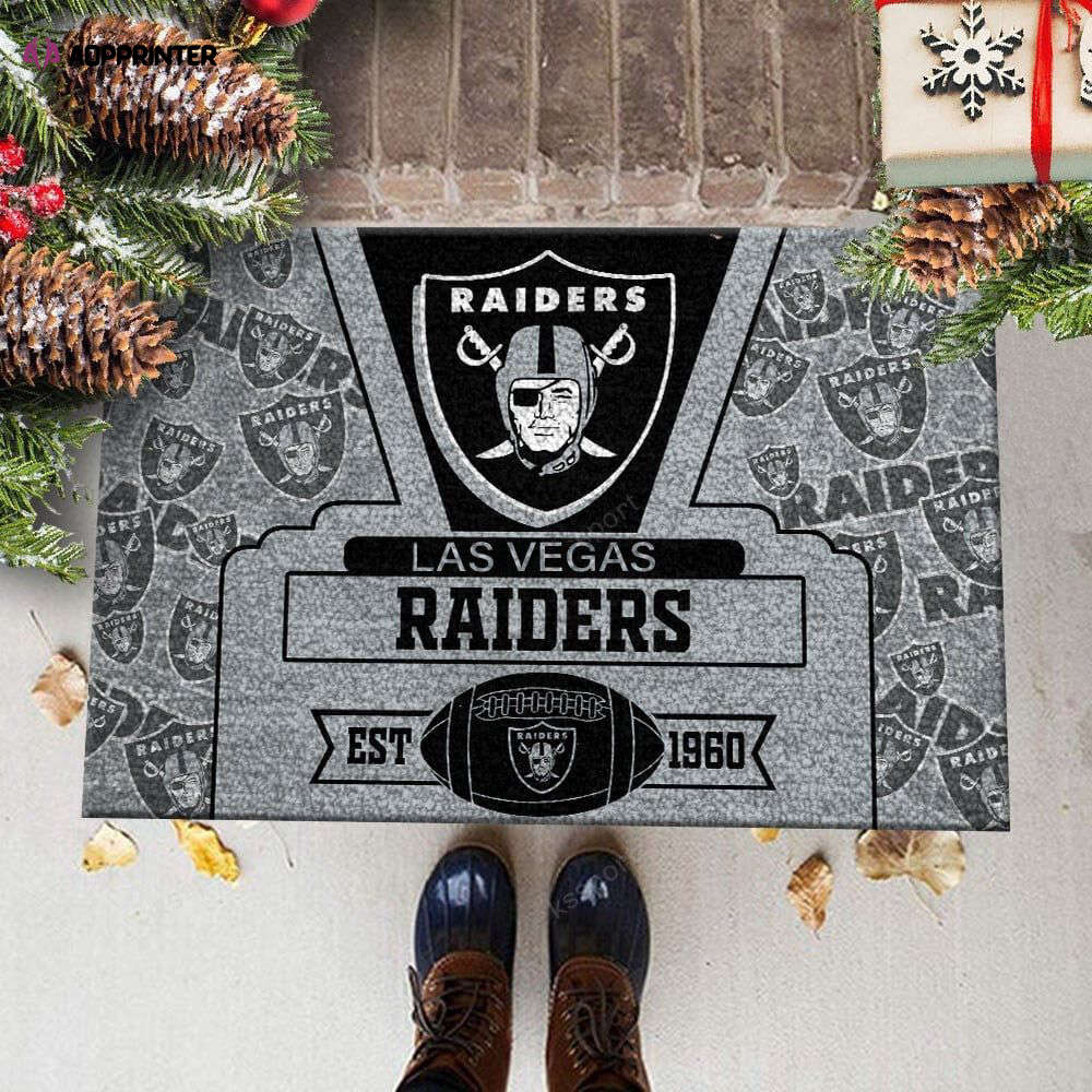 las vegas raiders doormat best gift for home decor 1 2