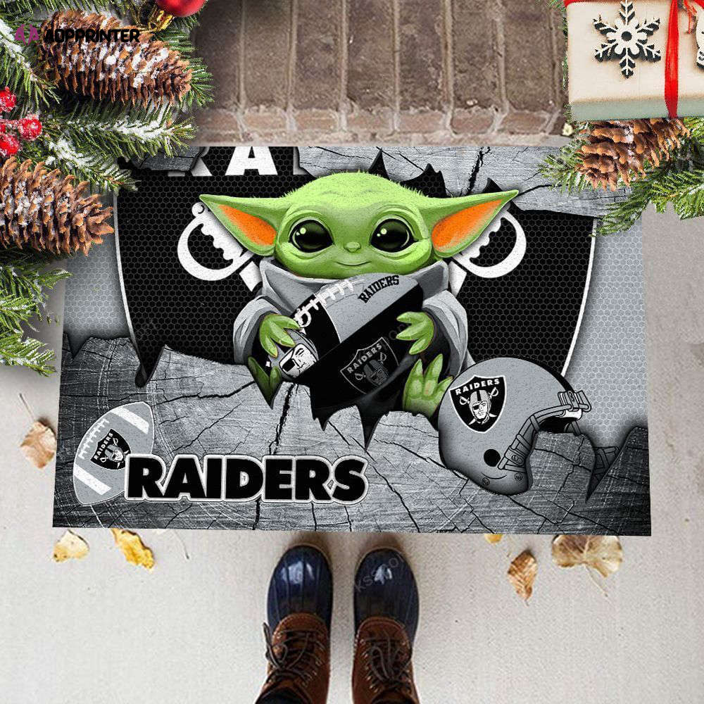 las vegas raiders doormat best gift for home decor 1 3