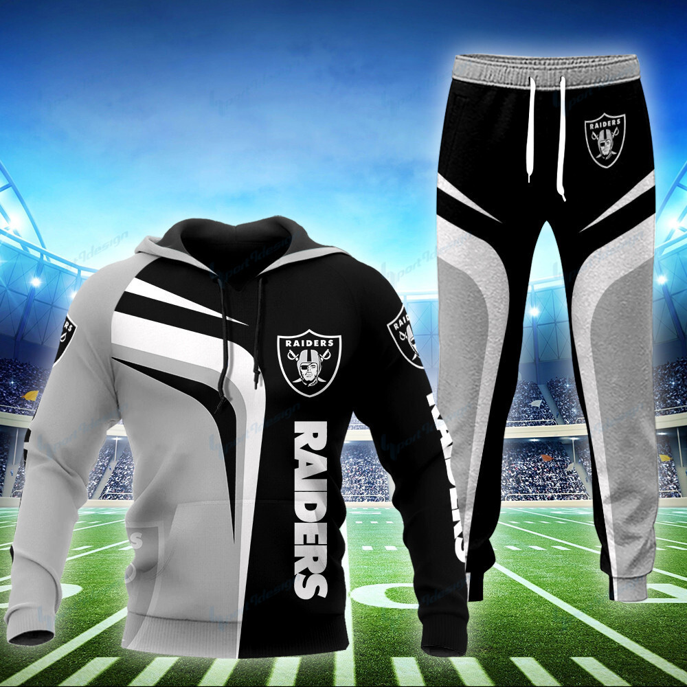 las vegas raiders hoodie and jogger set bg848 am07t