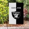 las vegas raiders logo black and white double sided printing garden flag home decor gifts