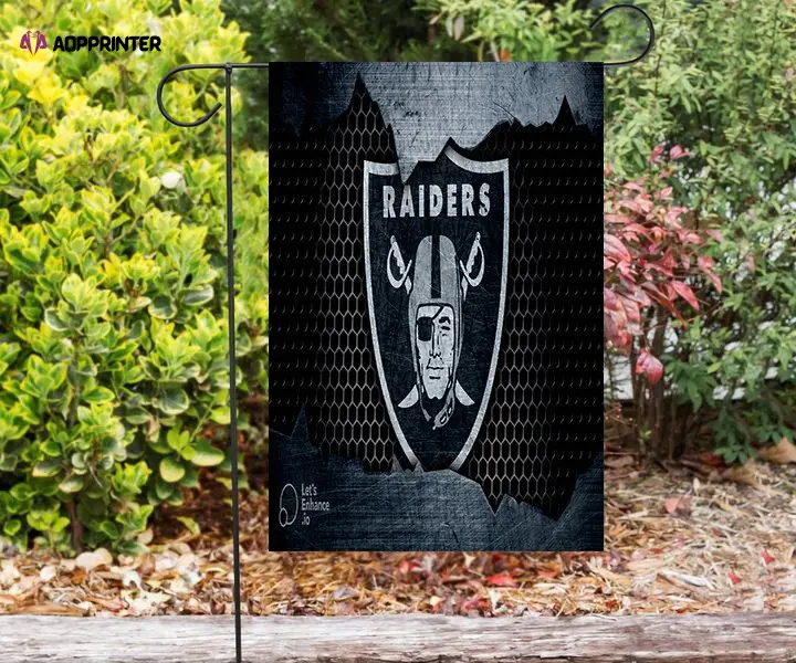 las vegas raiders logo metal3 double sided printing garden flag home decor gifts