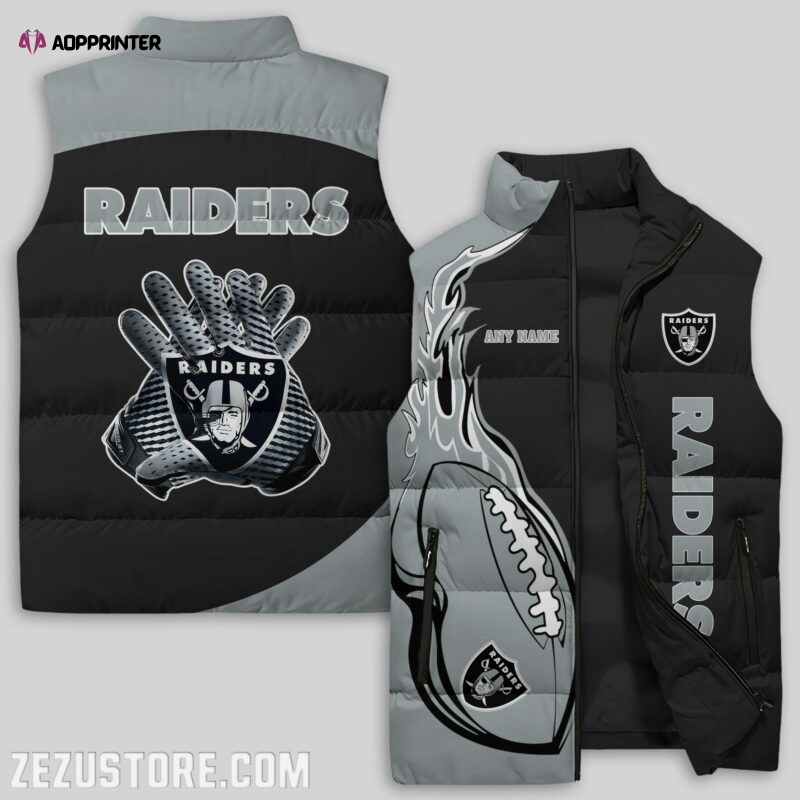 las vegas raiders nfl sleeveless puffer jacket custom for fans gifts 10