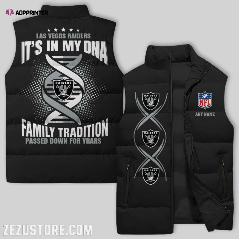 las vegas raiders nfl sleeveless puffer jacket custom for fans gifts 8