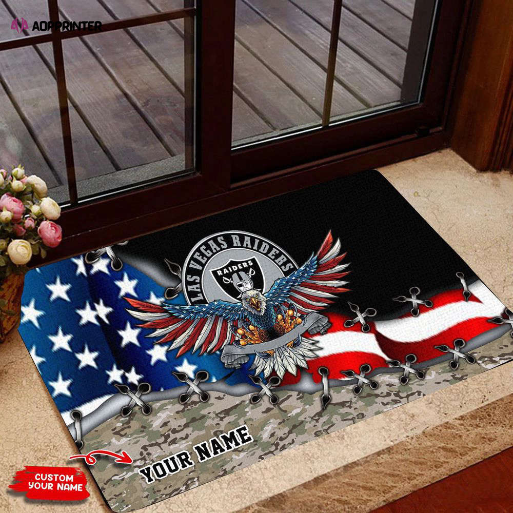 las vegas raiders personalized doormat best gift for home decor