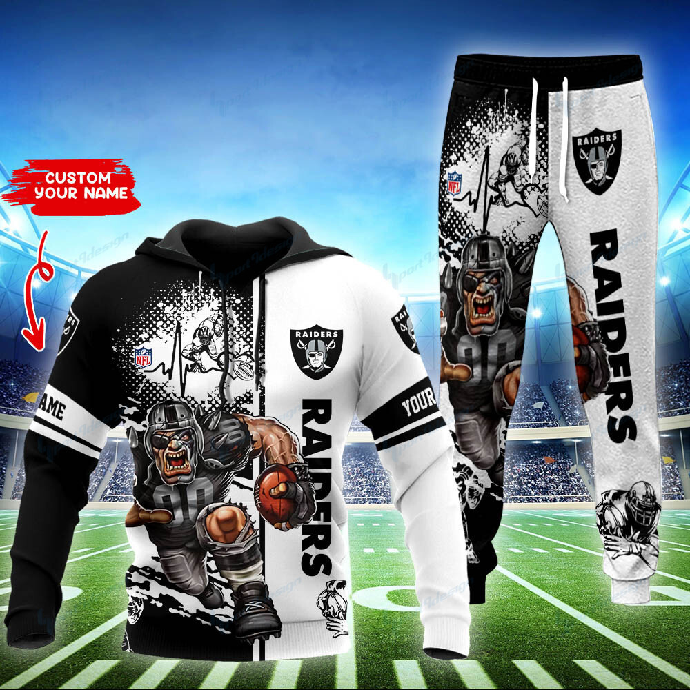 las vegas raiders personalized hoodie and jogger set hoodie bg859 tthtg