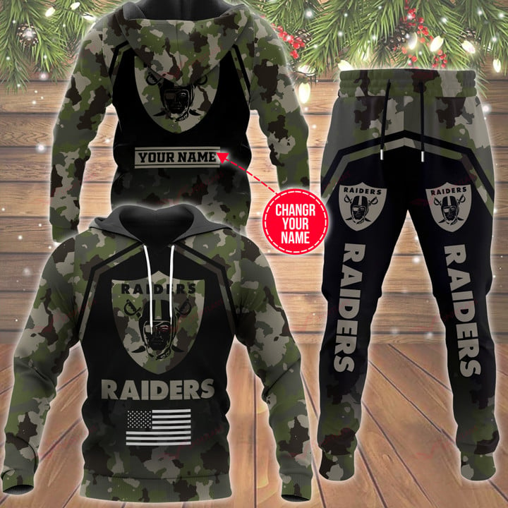 las vegas raiders personalized hoodie and joggers bb550 kxnh6