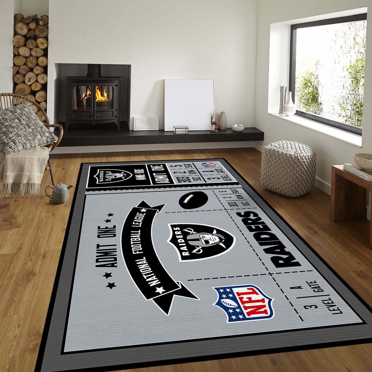 las vegas raiders rug custom size and printing 0