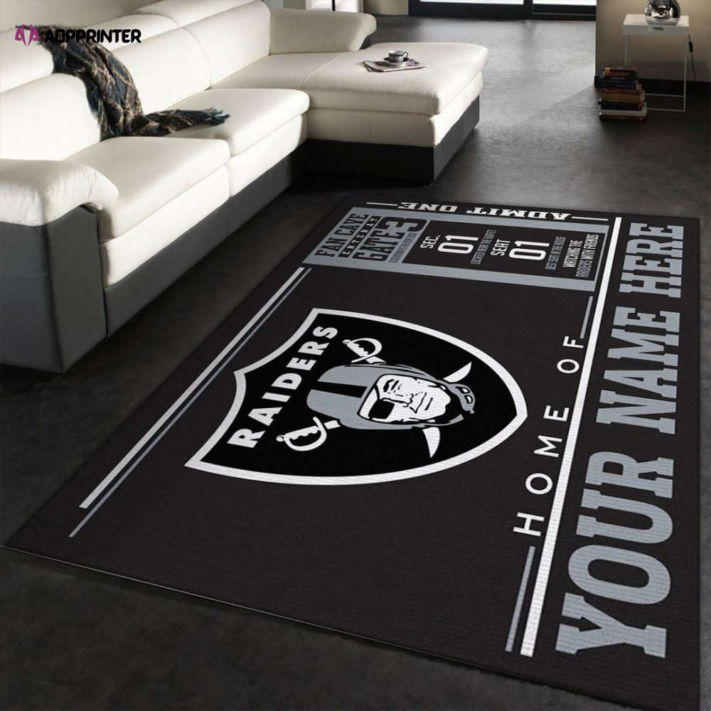 las vegas raiders rug living room floor decor fan gifts 3