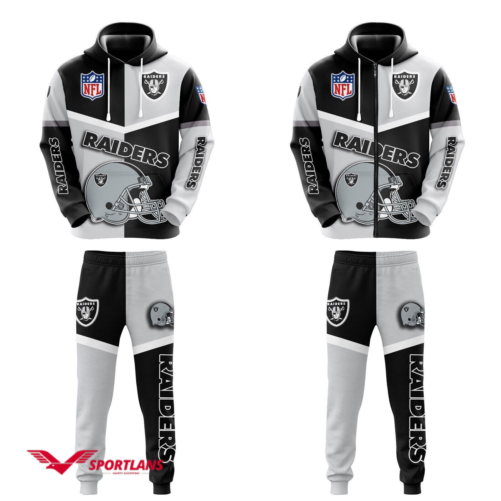 las vegas raiders nfl personalized combo hoodie2C zip hoodie and joggers for nfl fans tmhj22011017 mxpxdbm62y