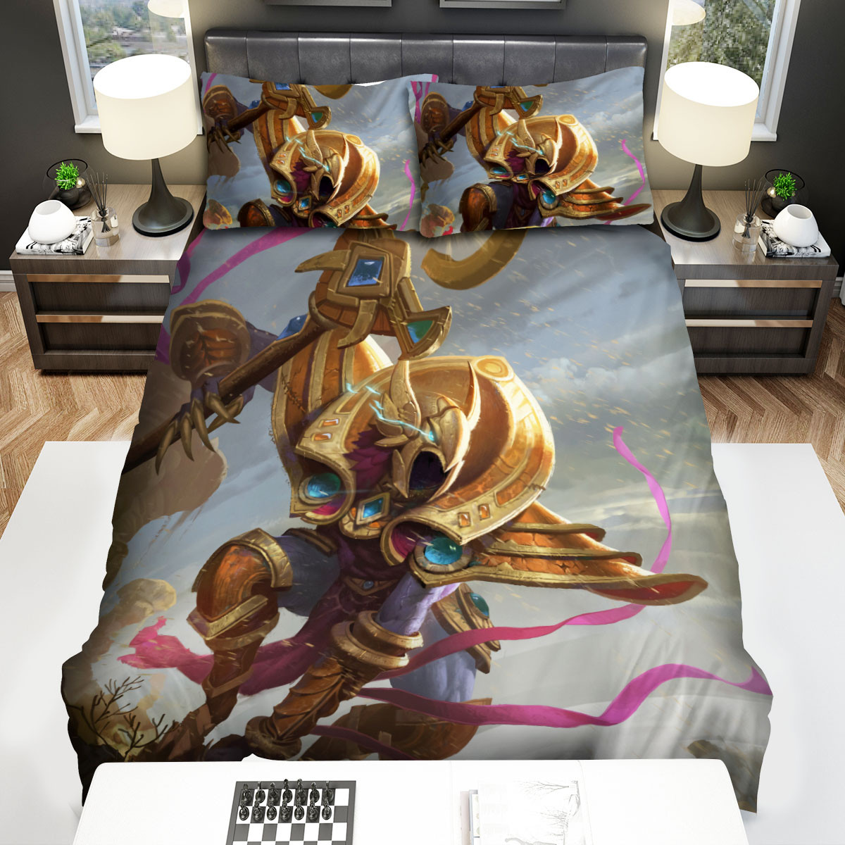 league of legends azir the emperor of the sands in combat bed sheets spread duvet cover bedding sets nvrgo