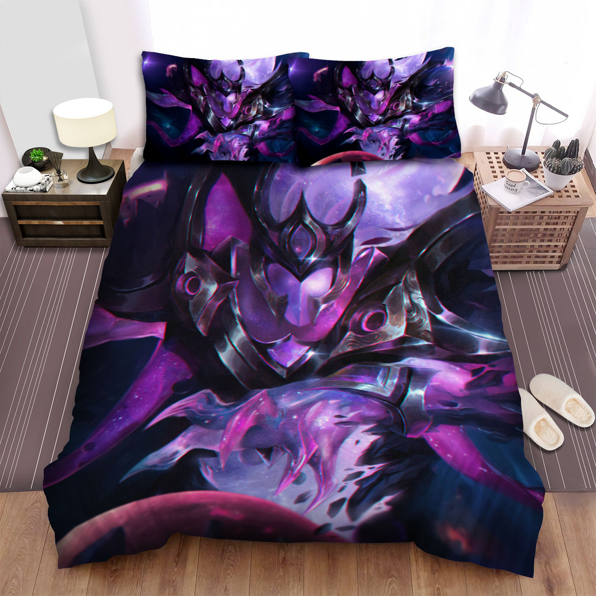 league of legends dark star syndra concept art bed sheets spread duvet cover bedding sets bzval