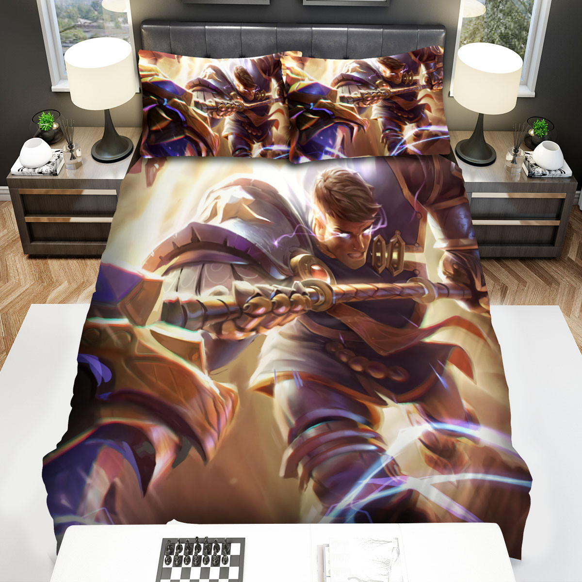 league of legends jayce brighthammer skin splash art bed sheets spread duvet cover bedding sets jz8hy