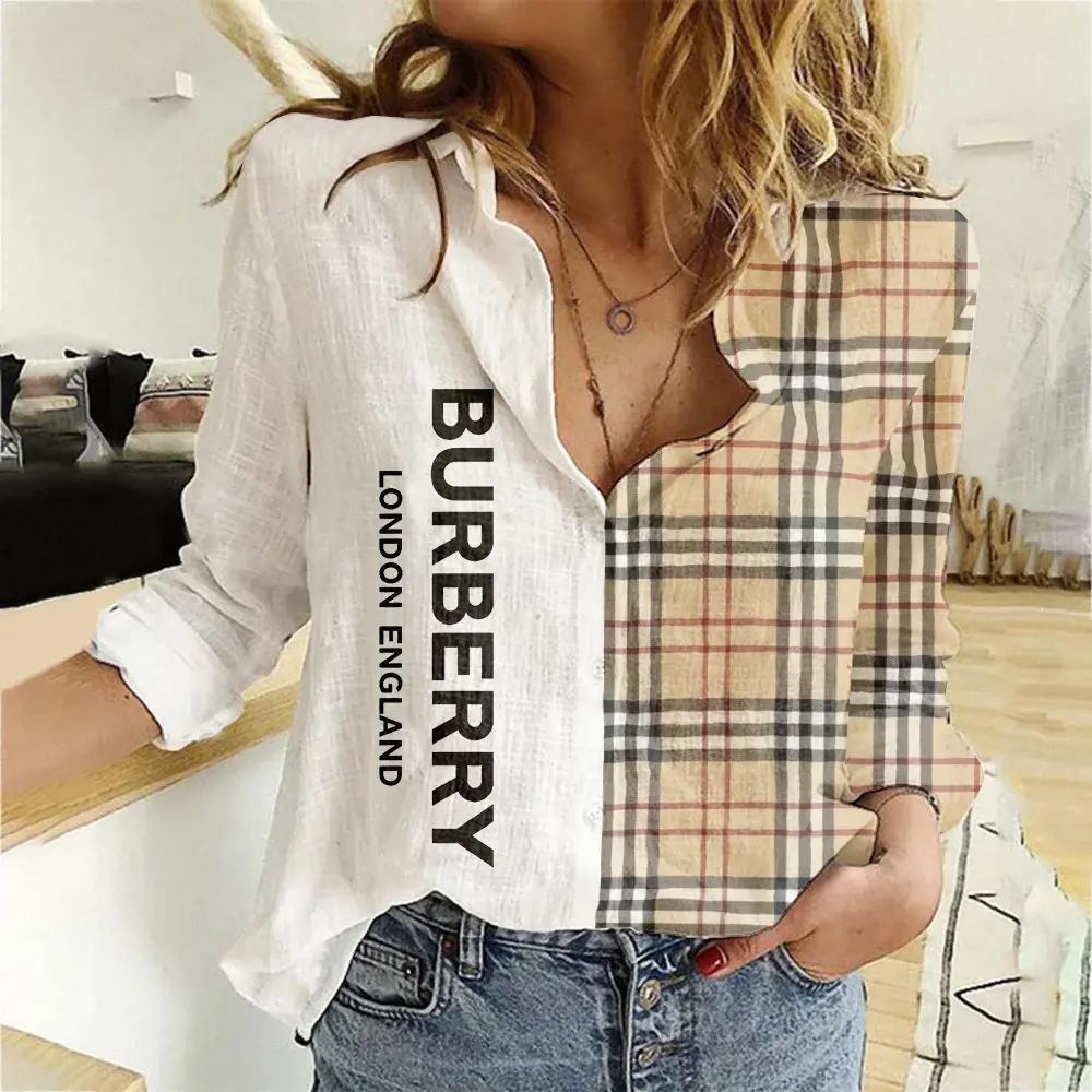 limited edition burberry women linen shirt luxury 20231222091951607