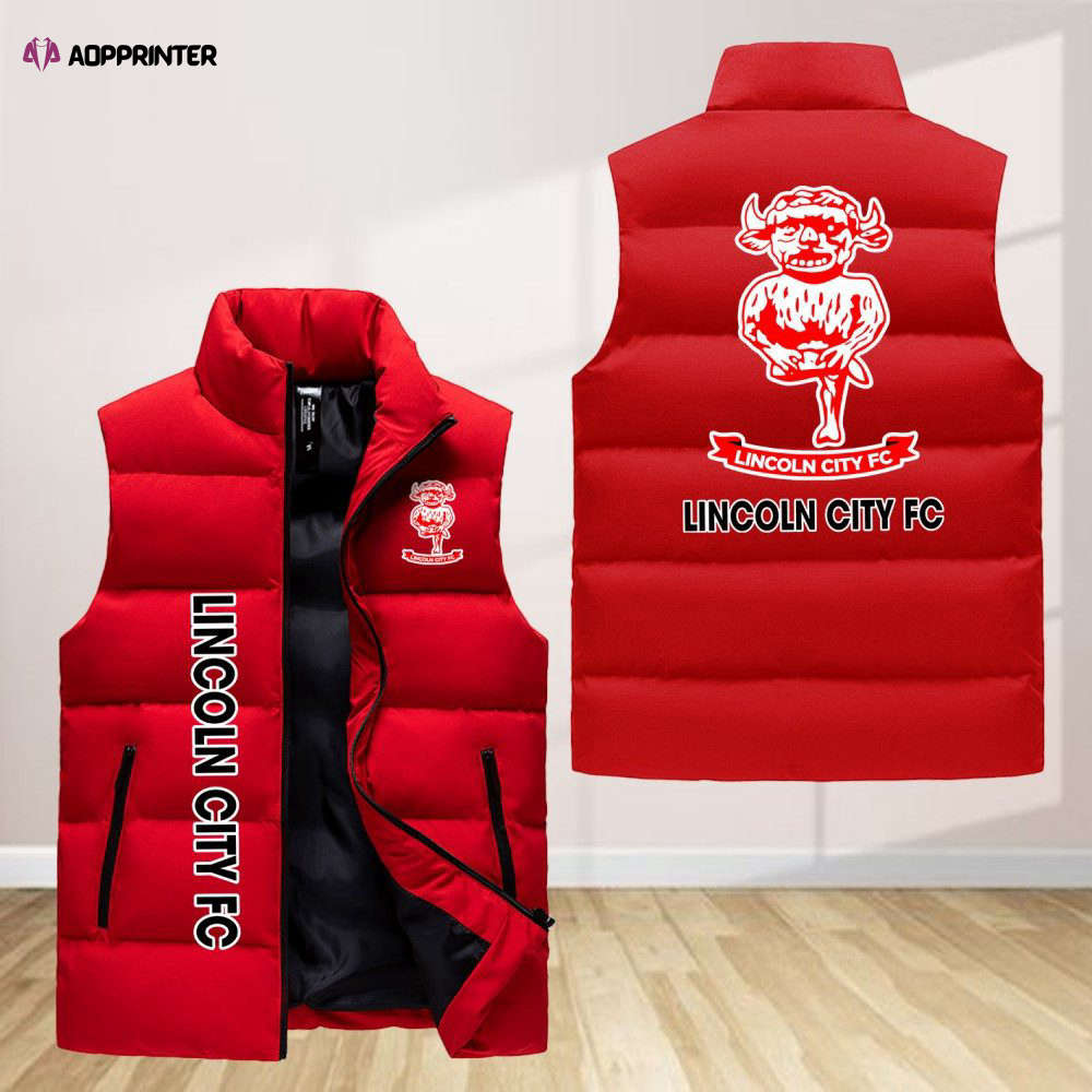 lincoln city f c sleeveless puffer jacket custom for fans spj0183