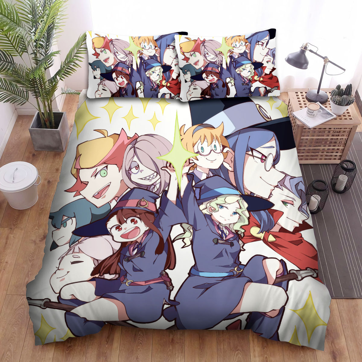 little witch academia main characters in one bed sheets spread duvet cover bedding sets jrmr1