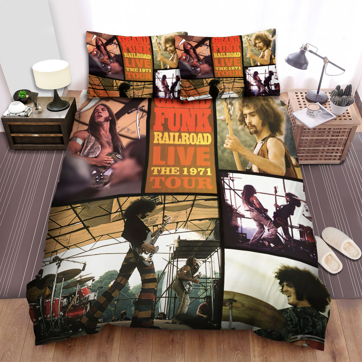 live 1971 grand funk railroad bed sheets spread comforter duvet cover bedding sets xkws2