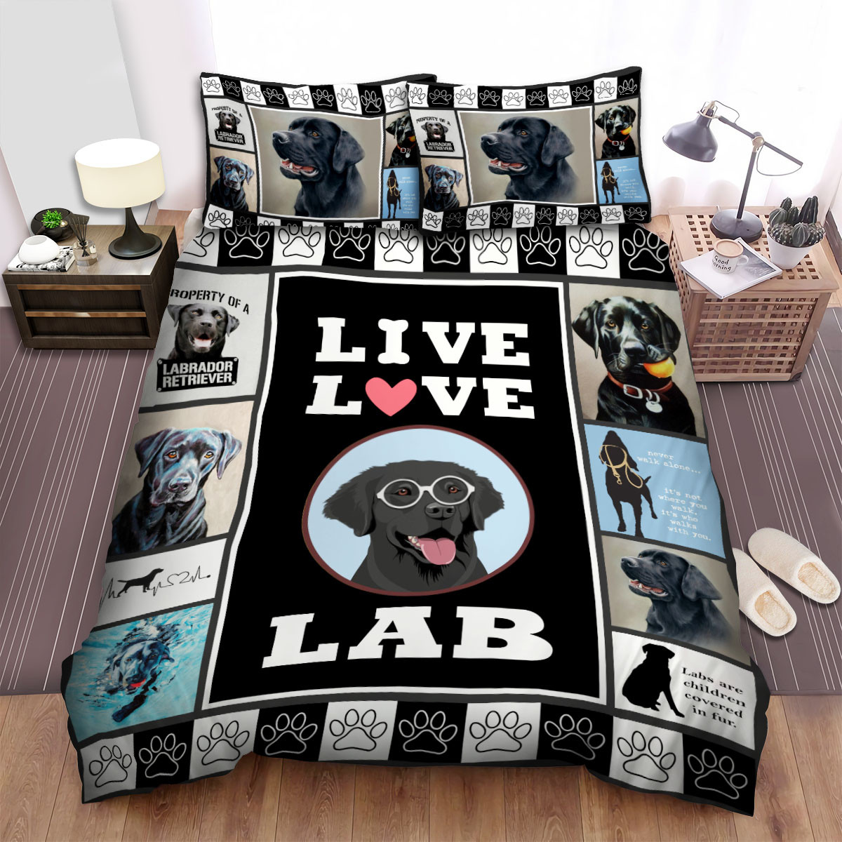 live love labrador retriever duvet cover bedroom sets comfortable bedding sets ffrde