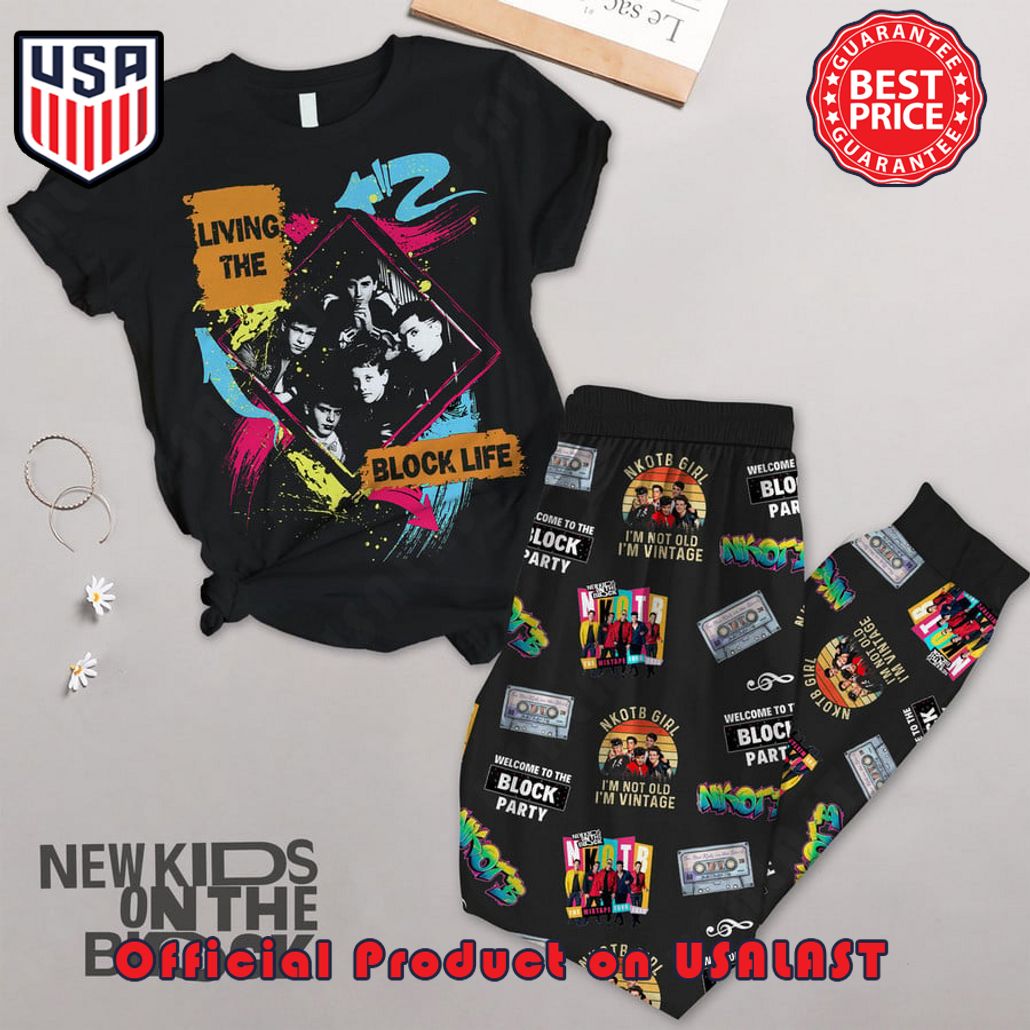 living the block life new kids on the block premium pajamas set 1 DfpOB