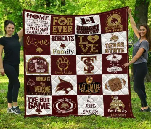 lone star snuggles 2024 trending texas bobcat quilt blanket 20240216084307244