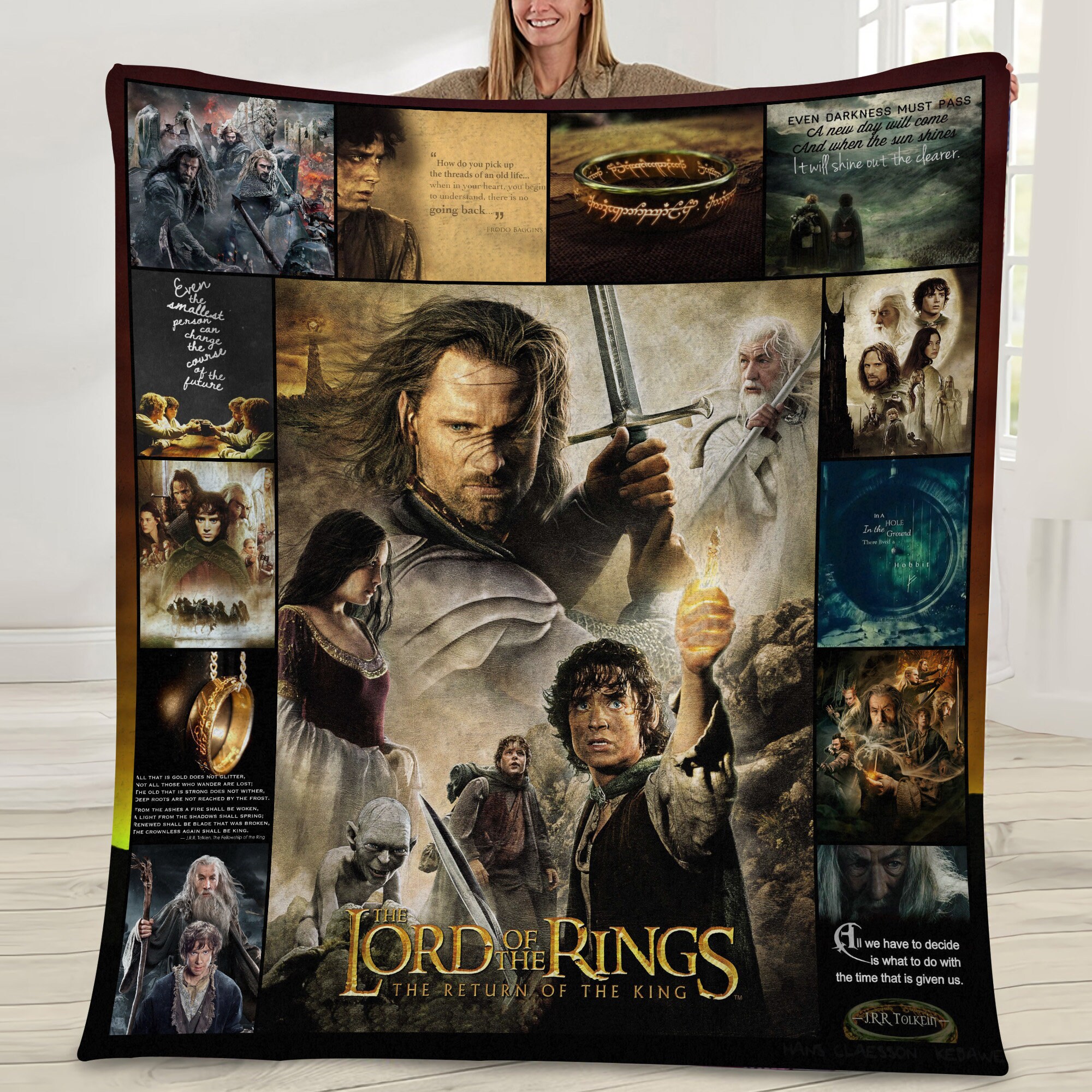 lord of the rings movie blanket t3aky